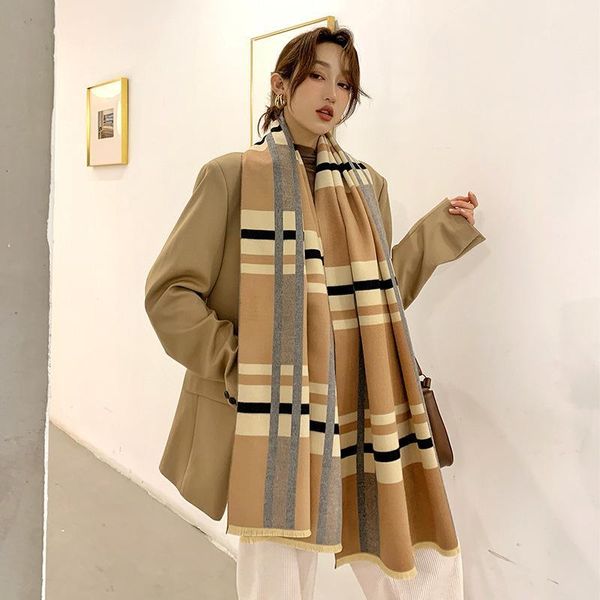 scarves 2021 lady seaside sunscreen beach towel autumn cashmere stripe fashion thickened wool scarf winter warmth shawls1, Blue;gray
scarves 2021 lady seaside sunscreen beach towel autumn cashmere stripe fashion thickened wool scarf winter warmth shawls1, Blue;gray