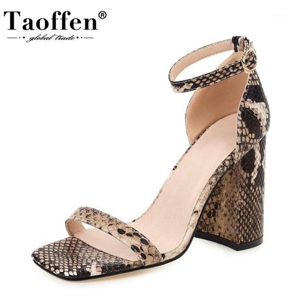 taoffen plus size 34-48 women sandals open toe square heels snakeskin leather pattern shoes women party summer mujer footwear1, Black
taoffen plus size 34-48 women sandals open toe square heels snakeskin leather pattern shoes women party summer mujer footwear1, Black