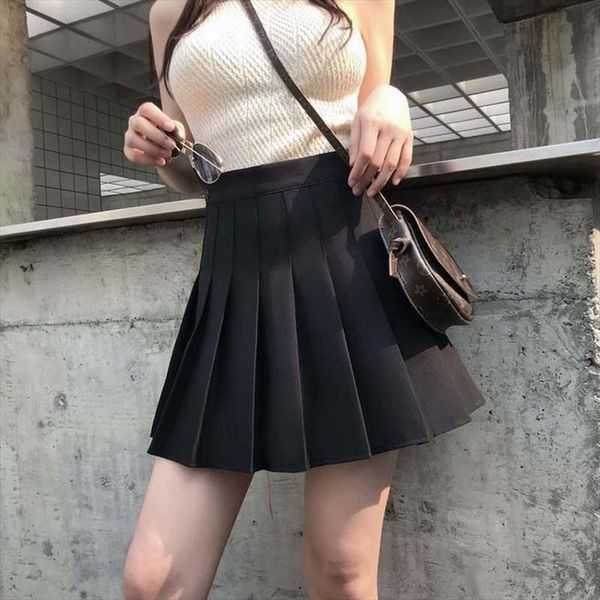 2020 summer korean skirt pleated school skirt shorts high waist mini japanese skirt black white plus size 
2020 summer korean skirt pleated school skirt shorts high waist mini japanese skirt black white plus size