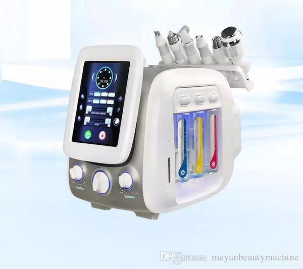 the latest version 6 in 1 plasma oxyhydrothermal bubble face skin hydro spa machine wrinkle remover beauty instrumen
