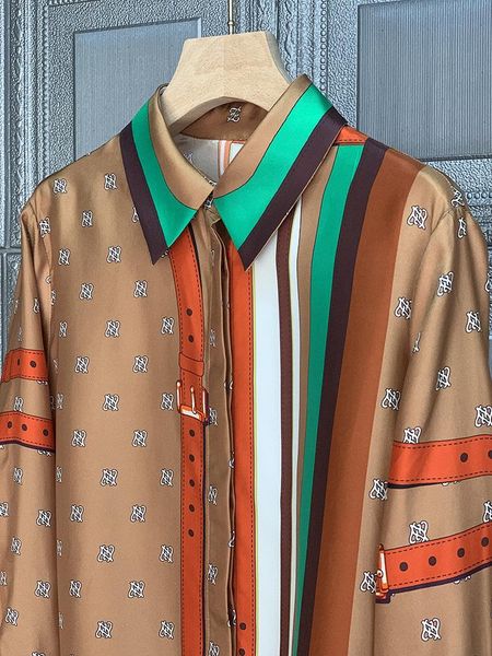 women's blouses & shirts italian single exquisite color printing series matching stripe silk shirt girl 190929, White
women's blouses & shirts italian single exquisite color printing series matching stripe silk shirt girl 190929, White