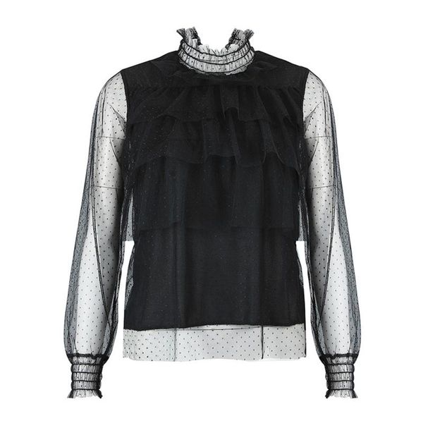 women's blouses & shirts 2021 fashion elegant slim polka dot puff long sleeve shirt ruffle fall blouse sheer mesh see-through, White
women's blouses & shirts 2021 fashion elegant slim polka dot puff long sleeve shirt ruffle fall blouse sheer mesh see-through, White