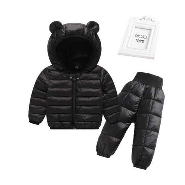 2 in 1 children winter warm down pants bear ear shape hooded zipper jacket set size 100cm, Black;white
2 in 1 children winter warm down pants bear ear shape hooded zipper jacket set size 100cm, Black;white