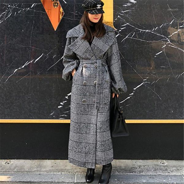 yourseason korean big long wool warm sashes coat ladies 2021 fashion women winter new plaid coats turn down collar1, Black
yourseason korean big long wool warm sashes coat ladies 2021 fashion women winter new plaid coats turn down collar1, Black