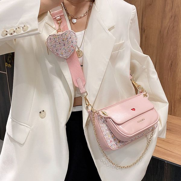 luxury heart bag 2 pcs/set women shoulder bags fashion chain wide strap crossbody messenger bags purse solid color women bag new c1016
luxury heart bag 2 pcs/set women shoulder bags fashion chain wide strap crossbody messenger bags purse solid color women bag new c1016