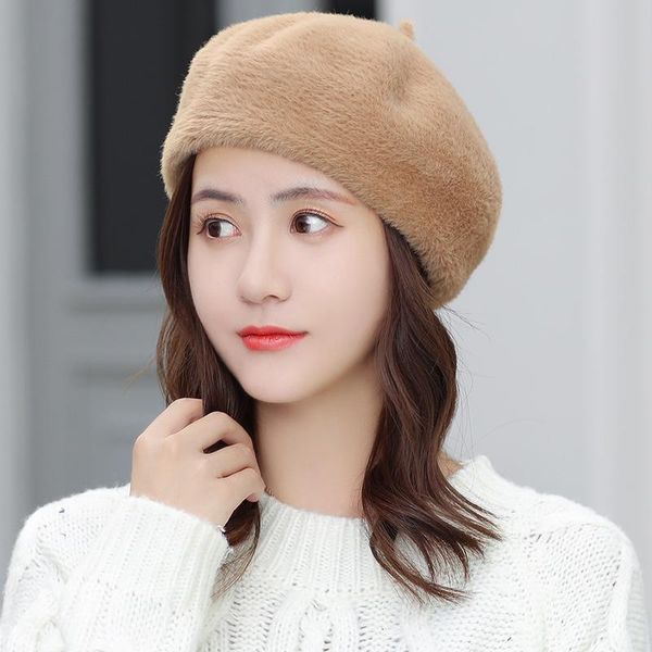 simple women rabbit fur knitted berets hats casual solid color autumn girl winter hat female bonnet caps boina feminino wmtodk yyysports, Black;white
simple women rabbit fur knitted berets hats casual solid color autumn girl winter hat female bonnet caps boina feminino wmtodk yyysports, Black;white