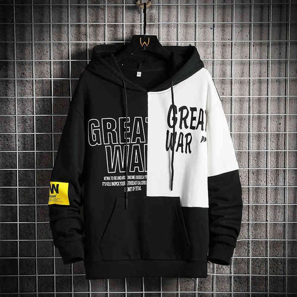 sweater hoodies fried street 2022 spring youth style color blocking loose casual sports hoodie men, Black
sweater hoodies fried street 2022 spring youth style color blocking loose casual sports hoodie men, Black