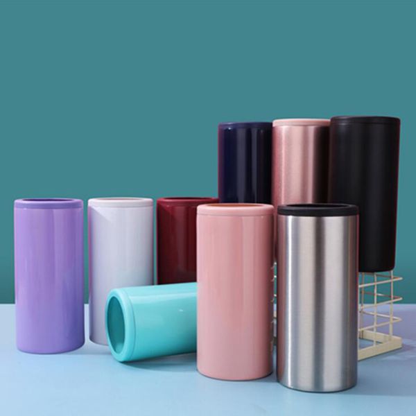 12 oz skinny can cooler mugs 12oz stainless steel beer cola bottle cold keeper double wall insulated cold vacuum tank holder
12 oz skinny can cooler mugs 12oz stainless steel beer cola bottle cold keeper double wall insulated cold vacuum tank holder