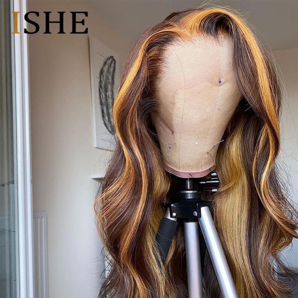 lace wigs honey blonde with highlight wig t part front human hair body wave brazilian remy bleached knots for black women, Black;brown
lace wigs honey blonde with highlight wig t part front human hair body wave brazilian remy bleached knots for black women, Black;brown