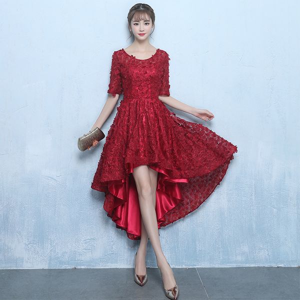 robe de soiree wine red o-neck zipper after short before long evening dress vestido de festa prom dresses party dresses, Black;red
robe de soiree wine red o-neck zipper after short before long evening dress vestido de festa prom dresses party dresses, Black;red