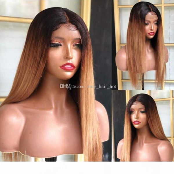 brazilian remy hair 1b 27# ombre color full lace human hair wigs with baby hair silky straight lace front wigs for black women, Black;brown
brazilian remy hair 1b 27# ombre color full lace human hair wigs with baby hair silky straight lace front wigs for black women, Black;brown