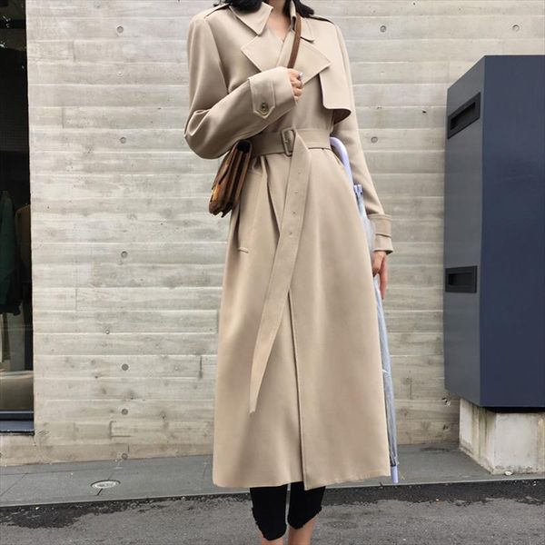 classic loose belted long trench coat outerwear women autumn winter office ladies overknee coats korean style black trench 2021, Tan;black
classic loose belted long trench coat outerwear women autumn winter office ladies overknee coats korean style black trench 2021, Tan;black