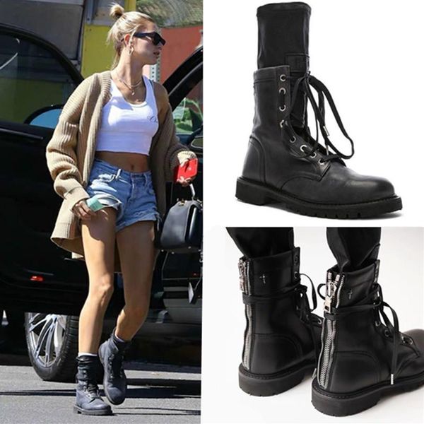boots autumn and winter leather women's wild locomotive fashion work in the tube short, Black
boots autumn and winter leather women's wild locomotive fashion work in the tube short, Black