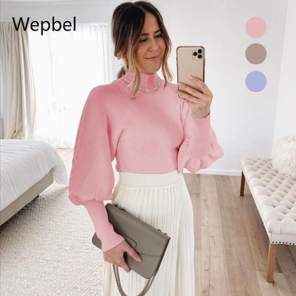 wepbel autumn women sweaters lantern long sleeve pullover high collar sweater solid color slim fits casual jumper female sweater, White;black
wepbel autumn women sweaters lantern long sleeve pullover high collar sweater solid color slim fits casual jumper female sweater, White;black