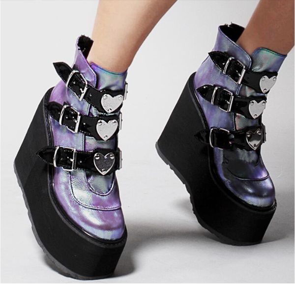 2021 winter metal buckle ankel boots women punk female platform boots wedges high heels pu women boots botas mujer plus size, Black
2021 winter metal buckle ankel boots women punk female platform boots wedges high heels pu women boots botas mujer plus size, Black