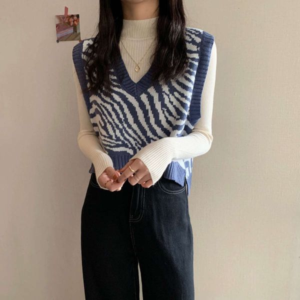 loose zebra women's autumn winter sweater 2020 new korean knitted vt et, Black;white
loose zebra women's autumn winter sweater 2020 new korean knitted vt et, Black;white