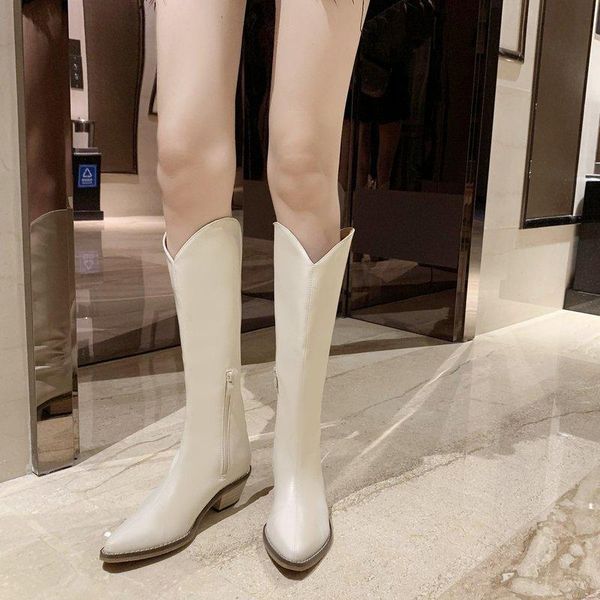 knee high western boots women shoes 2020 pointed toe wide calf boots women wood heel riding cowboy botas altas mujer, Black
knee high western boots women shoes 2020 pointed toe wide calf boots women wood heel riding cowboy botas altas mujer, Black