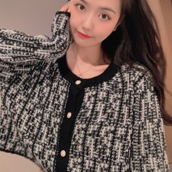 8s1rw long coat coatsleeve small version style xiangfeng knitted autumn thin wear new women's korean cardigan slim short versatile coat, White;black
8s1rw long coat coatsleeve small version style xiangfeng knitted autumn thin wear new women's korean cardigan slim short versatile coat, White;black