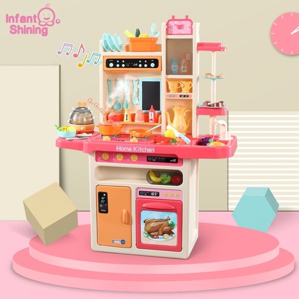 infant shining kitchen toys pretend play 65pcs/set cooking toys tableware sets baby kitchen cooking simulation y200428 
infant shining kitchen toys pretend play 65pcs/set cooking toys tableware sets baby kitchen cooking simulation y200428