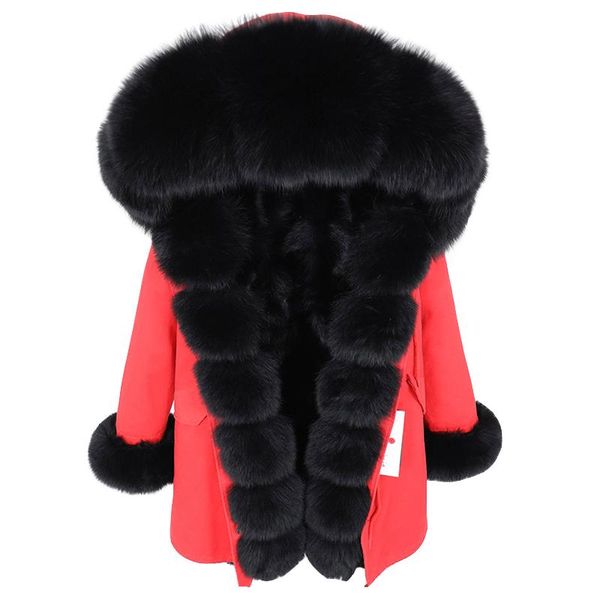 women's fur & faux clothing thick warm streetwear winter lining parka oversized collar jacket real coat, Black
women's fur & faux clothing thick warm streetwear winter lining parka oversized collar jacket real coat, Black