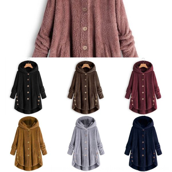 2020 coatbutton coat winter new fashion women's button plush irregular fashion brand solid color coat 56j0t, Black
2020 coatbutton coat winter new fashion women's button plush irregular fashion brand solid color coat 56j0t, Black