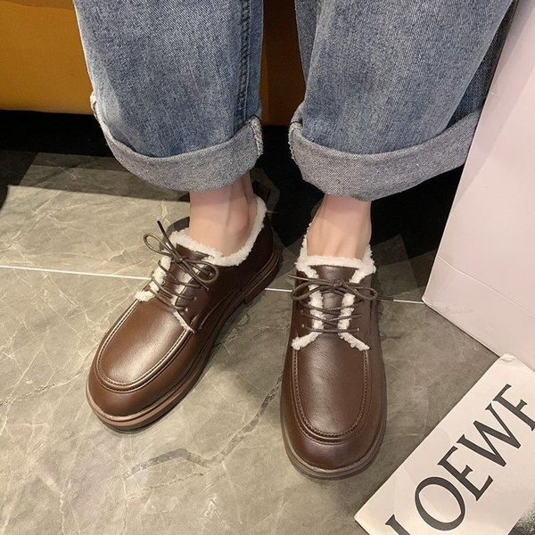 boots leather women warm plush lining round toe flat bottom lace-up brown black retro female pu ankle 2021
boots leather women warm plush lining round toe flat bottom lace-up brown black retro female pu ankle 2021