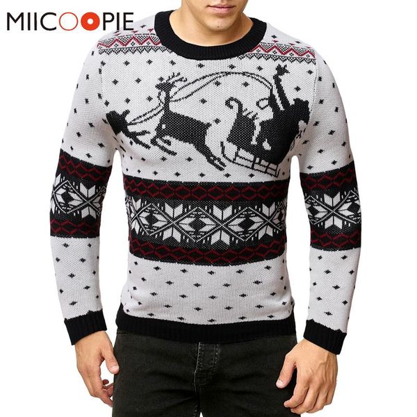 men's sweaters fashion elk pattern christmas sweater men casual warm o-neck long sleeve knitted male pullover sueter hombre, White;black
men's sweaters fashion elk pattern christmas sweater men casual warm o-neck long sleeve knitted male pullover sueter hombre, White;black