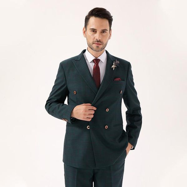 men's suits & blazers 2021 men's casual suit green plaid three-piece slim banquet men double row two buttons male wedding dress1, White;black
men's suits & blazers 2021 men's casual suit green plaid three-piece slim banquet men double row two buttons male wedding dress1, White;black