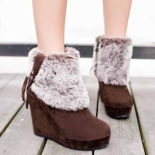 for dropship wholesale wedges high heels platform black classic keep warm fur winter shoes women ankle boots female
for dropship wholesale wedges high heels platform black classic keep warm fur winter shoes women ankle boots female