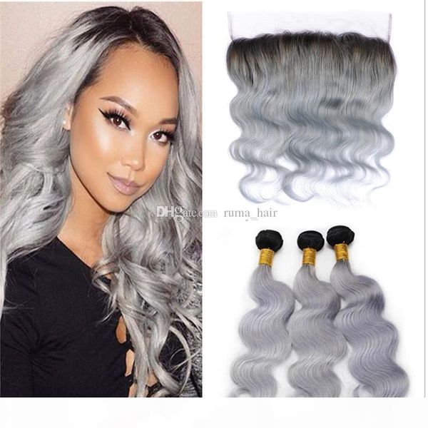 8a grade 1b silver grey ombre lace frontal closure with bundles dark root grey human hair body wave ear to ear lace frontal, Black;brown
8a grade 1b silver grey ombre lace frontal closure with bundles dark root grey human hair body wave ear to ear lace frontal, Black;brown