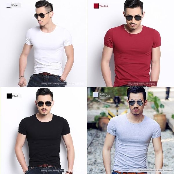spring and t- summer men's short sleeve t-shirt youth korean slim solid round neck bottomed shirt men's wear gw30u, Blue
spring and t- summer men's short sleeve t-shirt youth korean slim solid round neck bottomed shirt men's wear gw30u, Blue