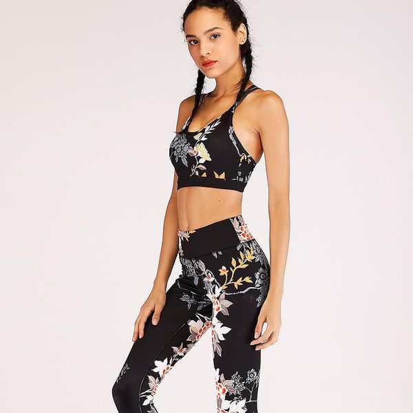 female yoga set fitness workout women sport suit black floral ensemble sportswear gym wear running clothing tracksuit, White;red
female yoga set fitness workout women sport suit black floral ensemble sportswear gym wear running clothing tracksuit, White;red