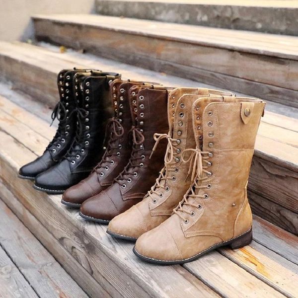 women booties autumn winter pu leather lace up boots vintage ladies ankle boots platform motorcycle zapatos mujer, Black
women booties autumn winter pu leather lace up boots vintage ladies ankle boots platform motorcycle zapatos mujer, Black