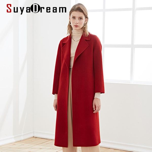 suyadream ручной работы 100% шерсти женщин пояса длинные пальто твердая элегантный офис chic полушерстяные вина черный хаки зимнее пальто, Black
suyadream ручной работы 100% шерсти женщин пояса длинные пальто твердая элегантный офис chic полушерстяные вина черный хаки зимнее пальто, Black
