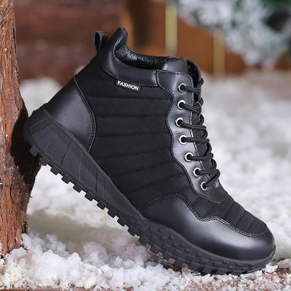 aq706 winter boots men genuine leather ankle boots warm high snow men fashion chaussure homme 38-46, Black
aq706 winter boots men genuine leather ankle boots warm high snow men fashion chaussure homme 38-46, Black