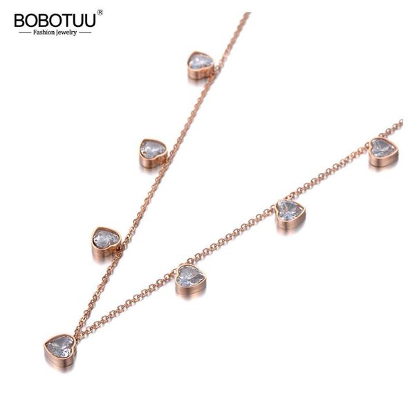 chokers bobotuu romantic stainless steel cz crystal love heart choker necklaces for women girls chic charm pendant necklace bn19206, Golden;silver
chokers bobotuu romantic stainless steel cz crystal love heart choker necklaces for women girls chic charm pendant necklace bn19206, Golden;silver