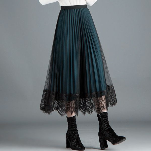 women vintage long lace tulle skirts 2019 new autumn hollow out black spring pleated skirt plus size elastic waist midi skirts 1014
women vintage long lace tulle skirts 2019 new autumn hollow out black spring pleated skirt plus size elastic waist midi skirts 1014
