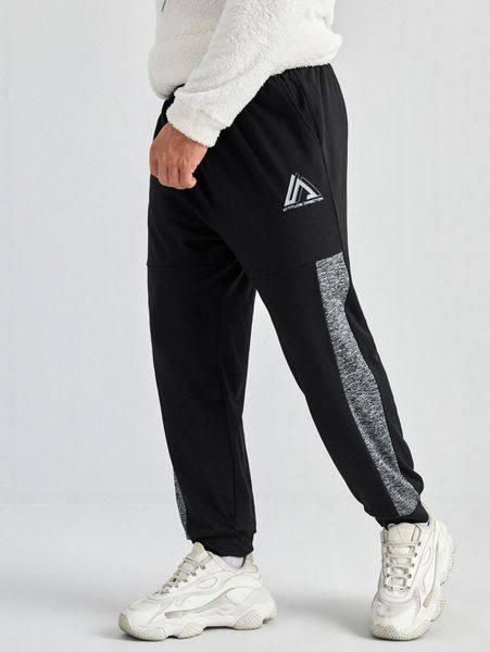 extended sizes men graphic print contrast sideseam sweatpants r37t#, Black
extended sizes men graphic print contrast sideseam sweatpants r37t#, Black