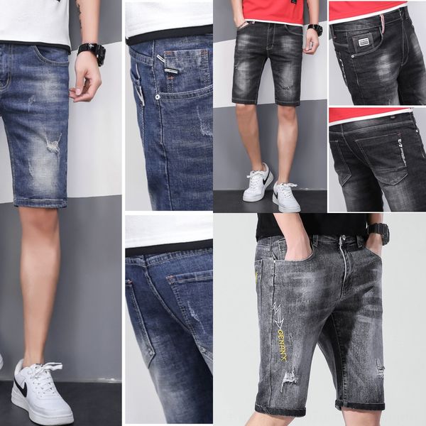 summer embroidered men's denim trendy ripped casual straight slim embroidered and shorts stretch denim shorts for men wguiw, Blue
summer embroidered men's denim trendy ripped casual straight slim embroidered and shorts stretch denim shorts for men wguiw, Blue