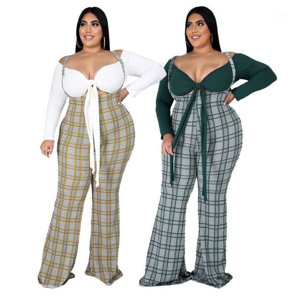 2021 women plus size clothes sets fashion new suspender trousers set long sleeve low cut shirt high waist long pants for autumn1, Gray
2021 women plus size clothes sets fashion new suspender trousers set long sleeve low cut shirt high waist long pants for autumn1, Gray