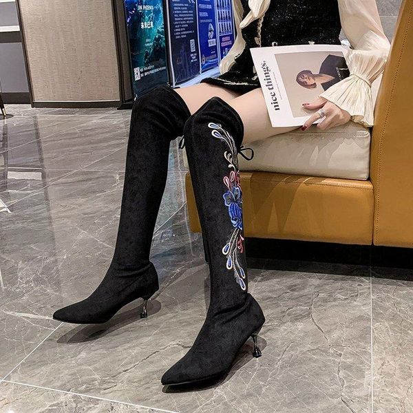 new luxury boots women long boots pointed toe flannel color-blocking stiletto ladies winter shoes slip on brand designer, Black
new luxury boots women long boots pointed toe flannel color-blocking stiletto ladies winter shoes slip on brand designer, Black