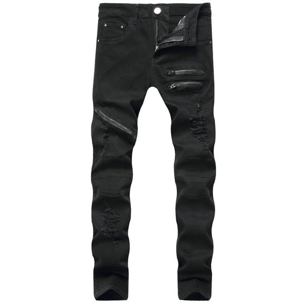 men's jeans 2021 ripped fashion wild solid color slim close-fitting casual hole pants trousers with zipper for daily, Blue
men's jeans 2021 ripped fashion wild solid color slim close-fitting casual hole pants trousers with zipper for daily, Blue