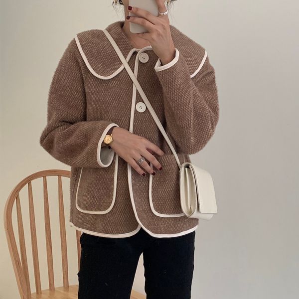 warm female 2020 retro loose winter women coats turn-down collar soft jacket single breasted chic casual coatx1016, Black;brown
warm female 2020 retro loose winter women coats turn-down collar soft jacket single breasted chic casual coatx1016, Black;brown