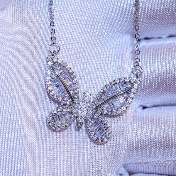 new ins girl butterfly inlaid zircon women's pendant necklace sweet simple versatile full of rhinestones copper forest jewelry, Silver
new ins girl butterfly inlaid zircon women's pendant necklace sweet simple versatile full of rhinestones copper forest jewelry, Silver