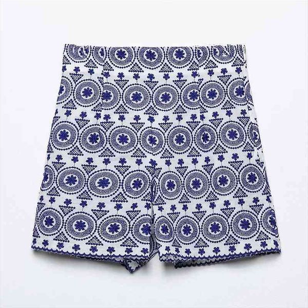 za shorts women summer embroidered shorts flowers print elegant high waist women mujer, White;black
za shorts women summer embroidered shorts flowers print elegant high waist women mujer, White;black