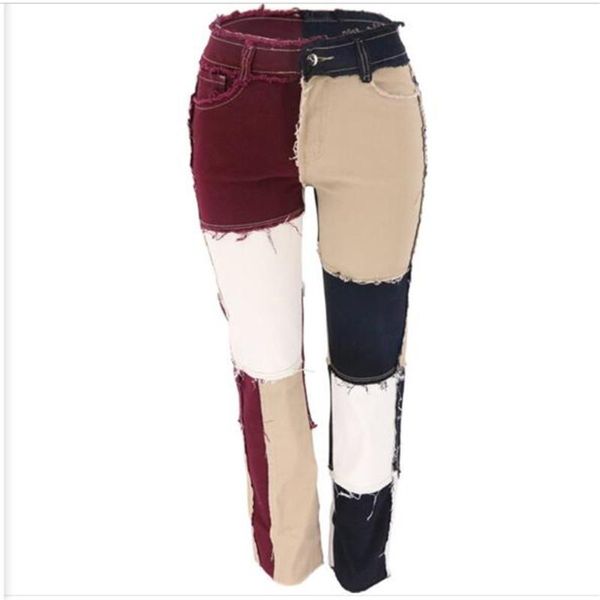 women's jeans autumn women high-waisted black and brown patchwork straight leg streetwear hip hop vintage casual cowboy long pants, Blue
women's jeans autumn women high-waisted black and brown patchwork straight leg streetwear hip hop vintage casual cowboy long pants, Blue