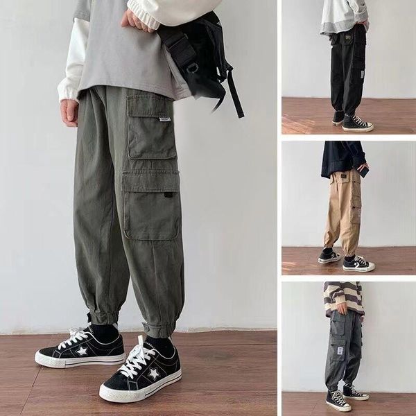 men's side pockets cargo harem pants ribbons black hip hop casual male joggers trousers fashion casual streetwear sports pants, Black;blue
men's side pockets cargo harem pants ribbons black hip hop casual male joggers trousers fashion casual streetwear sports pants, Black;blue