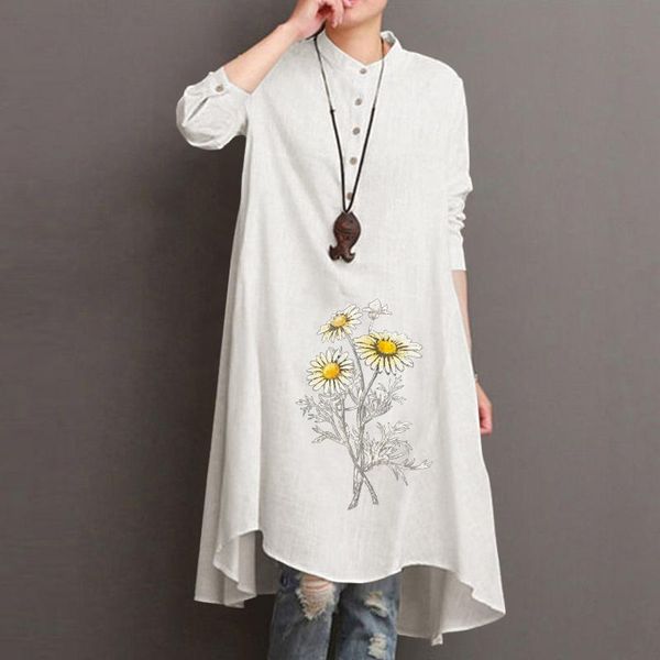 zanzea women floral blouse autumn cotton linen shirt vintage long sleeve loose blusas casual long tunic femininas blusas, White
zanzea women floral blouse autumn cotton linen shirt vintage long sleeve loose blusas casual long tunic femininas blusas, White