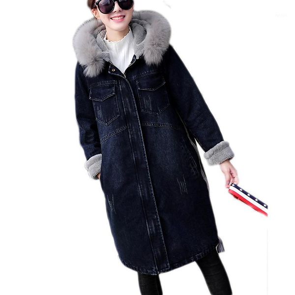 womens parka winter jackets thick denim jacket fur collar lambs wool cotton parka warm coat women denim coats1, Black
womens parka winter jackets thick denim jacket fur collar lambs wool cotton parka warm coat women denim coats1, Black