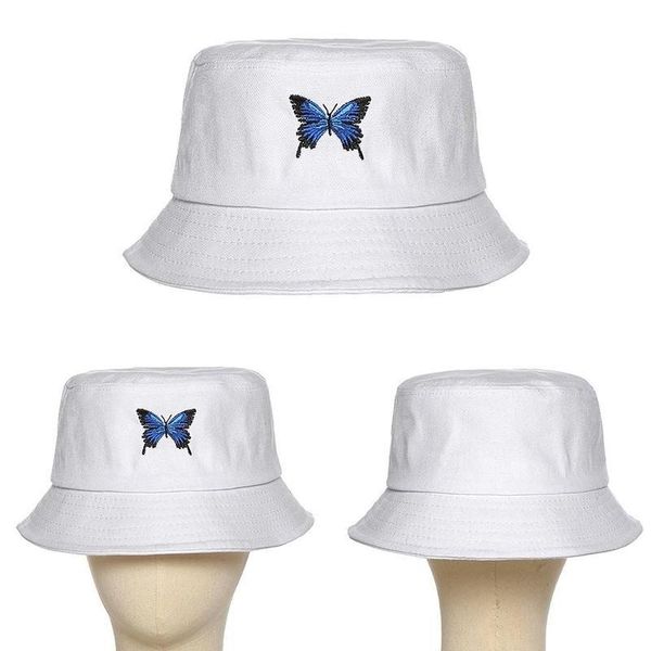 panama with butterfly canvas bucket hat white butterfly embroidery double-sided wearable basin caps outdoor travel visor hat, Blue;gray
panama with butterfly canvas bucket hat white butterfly embroidery double-sided wearable basin caps outdoor travel visor hat, Blue;gray